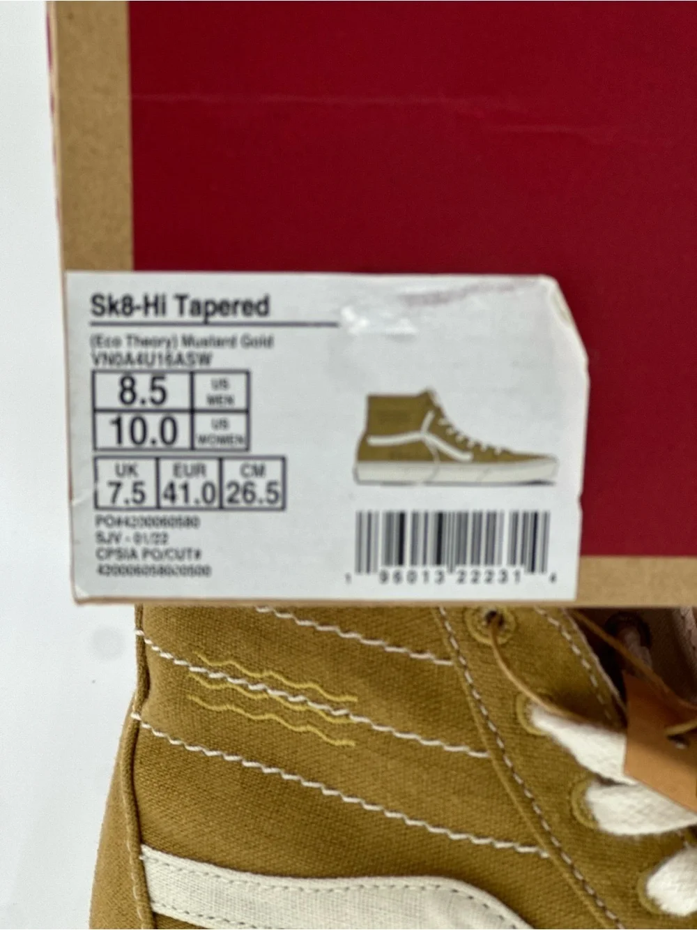 Vans Sk8-Hi Tan Canvas High-Top Sneakers